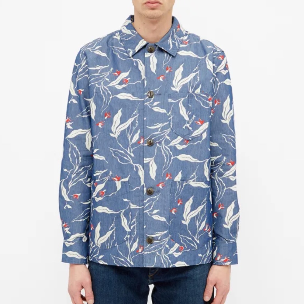 $395 rag & bone indigo mace floral jacket Medium NWT!